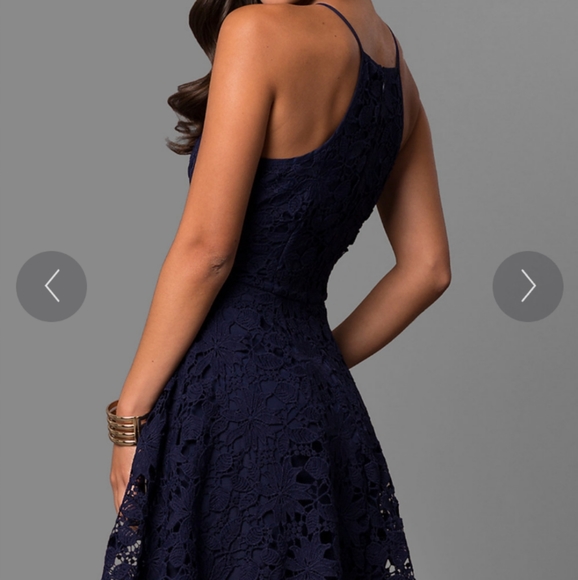 Short Lace A-Line Semi-Formal Party Dress - Picture 6 of 7